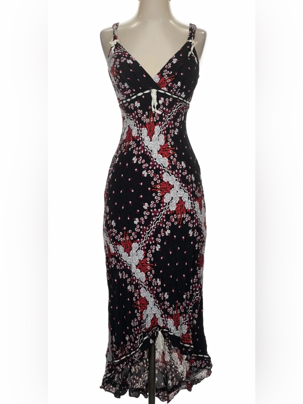 Vintage 90s Y2K Betsey Johnson floral print midi dress